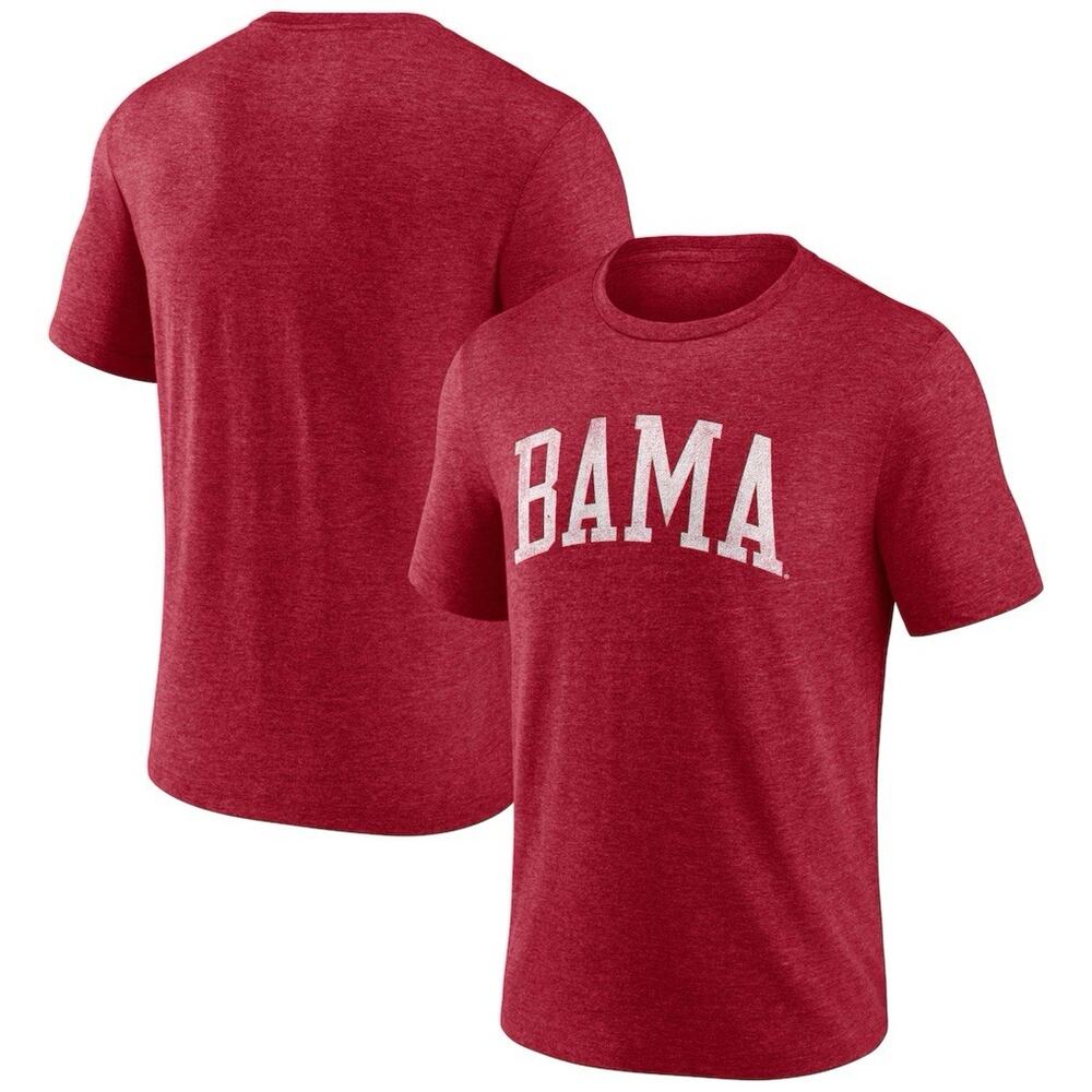 NWT Alabama Crimson Tide Arched Battle Cry Tri-Blend T-Shirt Crimson Large